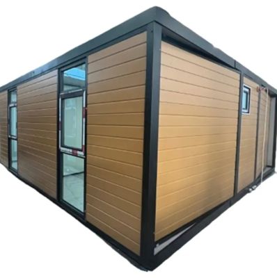 Golden Metal Carved Panels Prefab Bungalow with Galvanized Steel Frame for Quick-Build Luxury Living